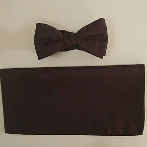 MEN'S LARR BRIO BOW TIE AND HANKY SET.